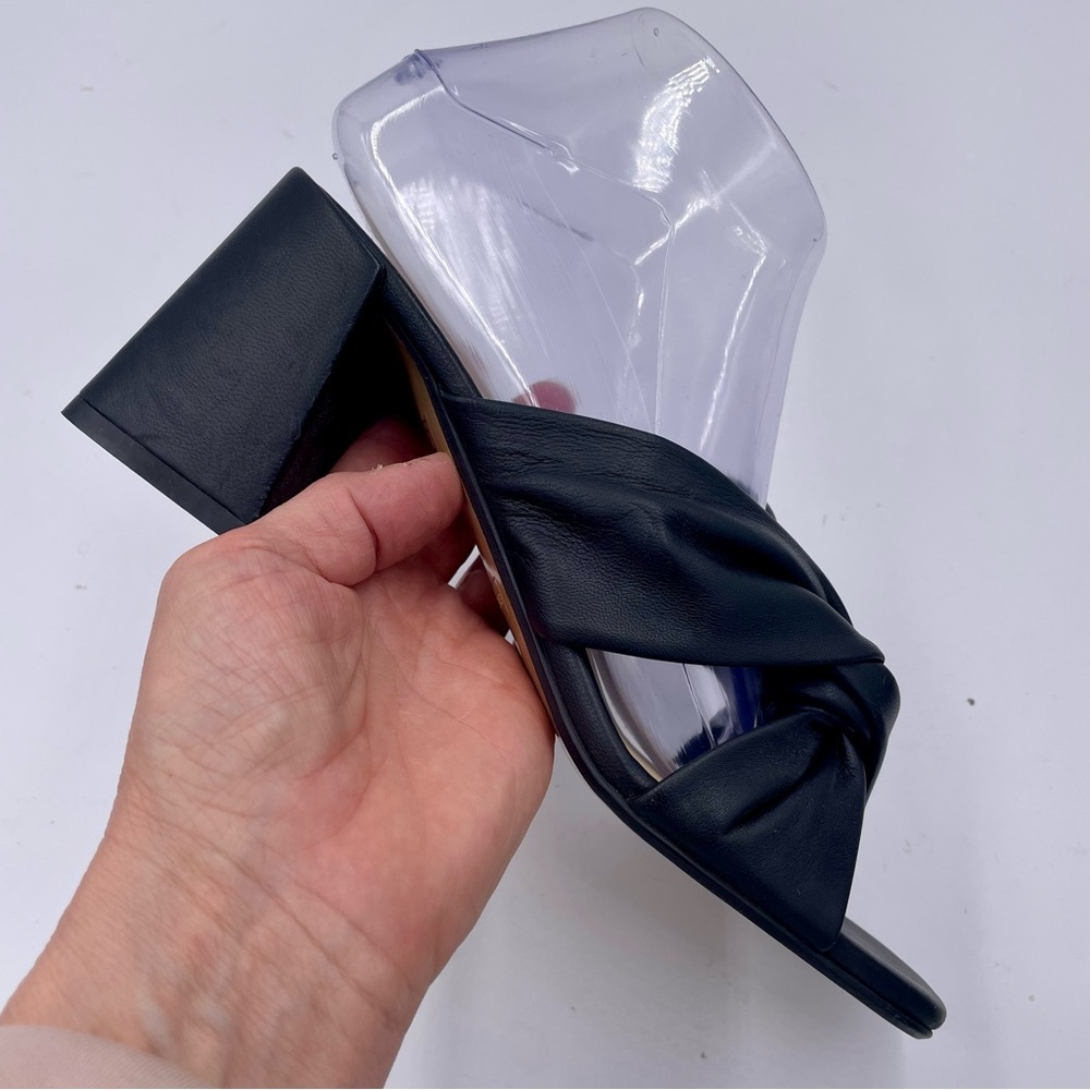 NEW‎ Everlane Black Leather Day Twist Heel in Size 7.5 - Picture 7 of 14